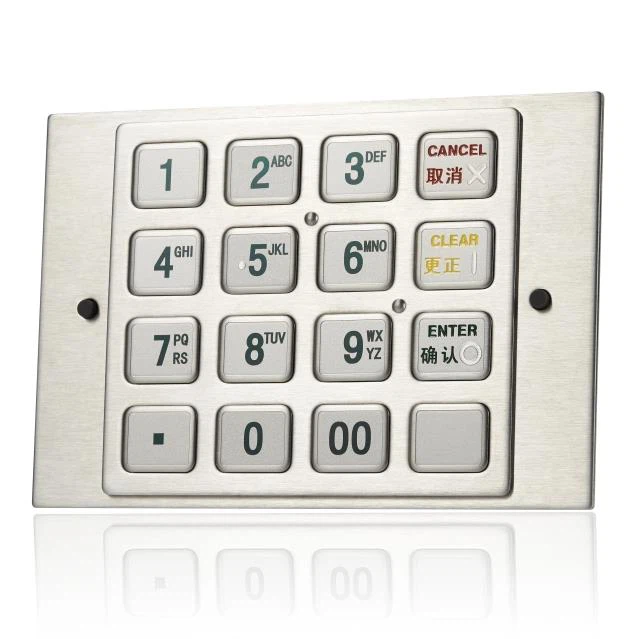 ZT 598M, Asian Style,IP65,high Quality Stainless Steel and Polymer Keypad with 10 Numeric Keys and 6 Function Keys